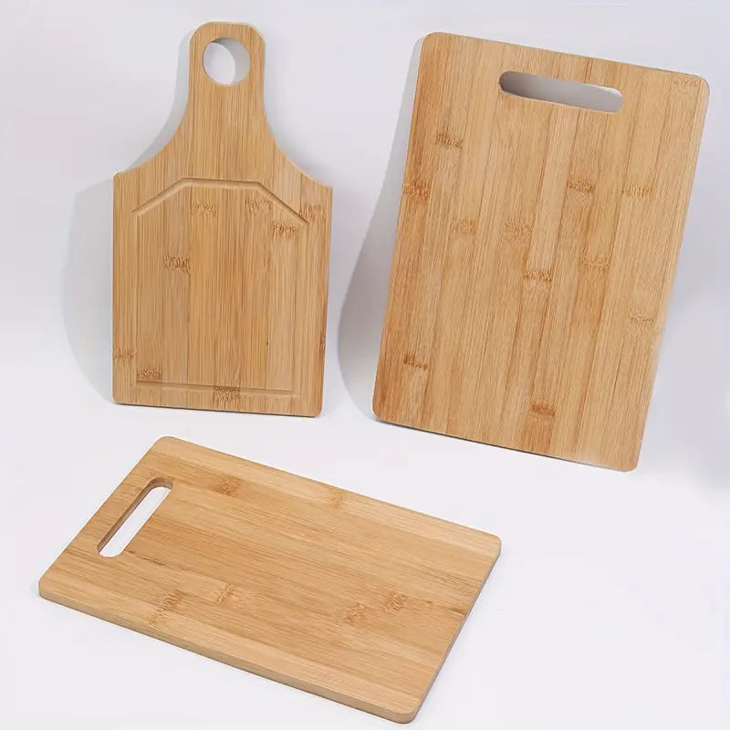 3-Piece Bamboo Cutting Board Set – Eco-Friendly & Knife-Safe Chopping Boards