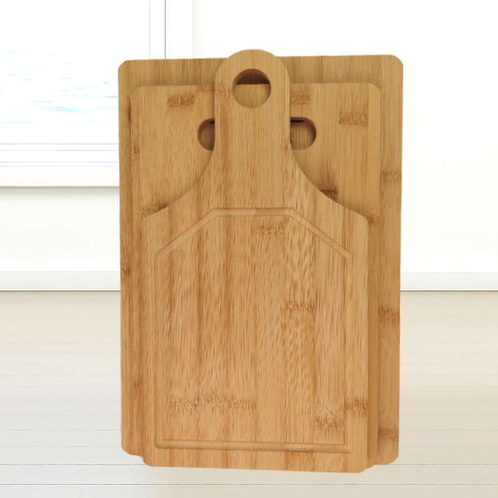 3-Piece Bamboo Cutting Board Set – Eco-Friendly & Knife-Safe Chopping Boards