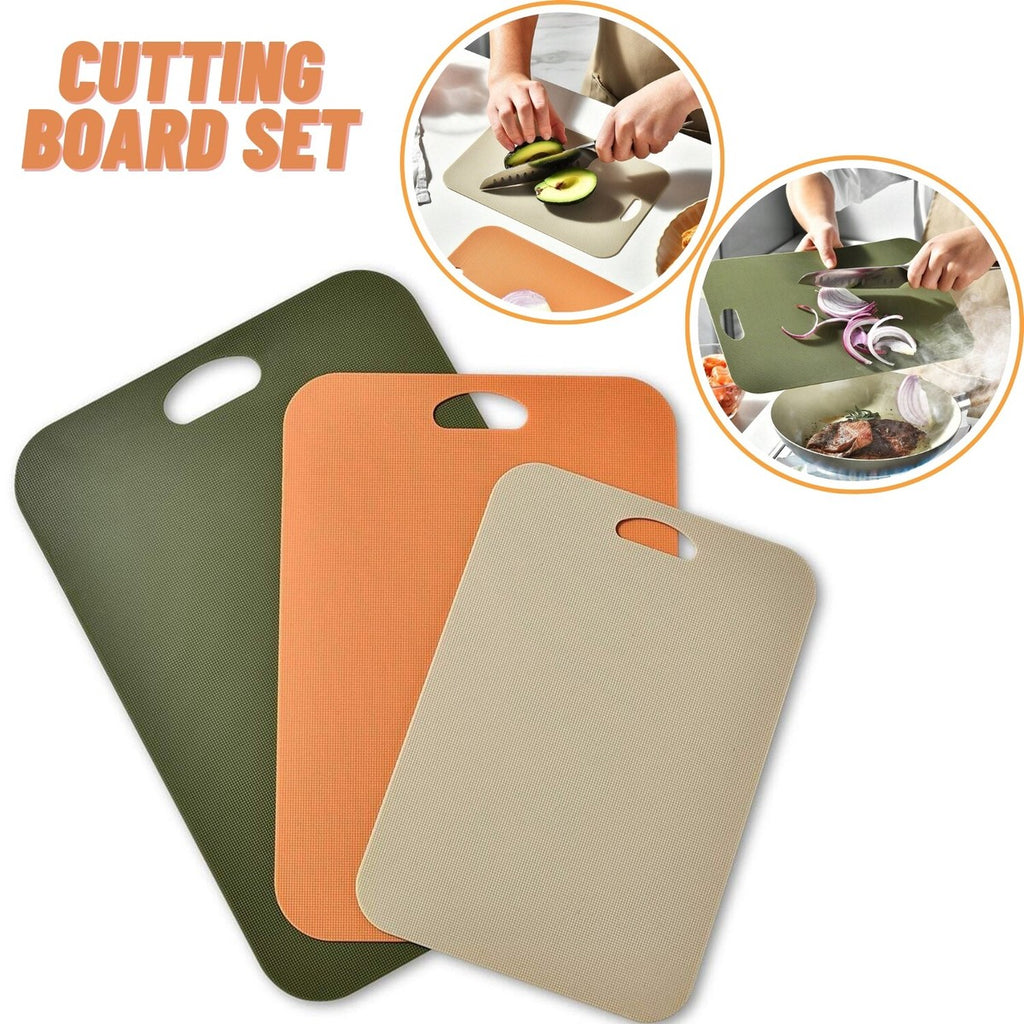 Easy Clean Plastic Chopping Board Set – Durable, Non-Slip, Dishwasher Safe