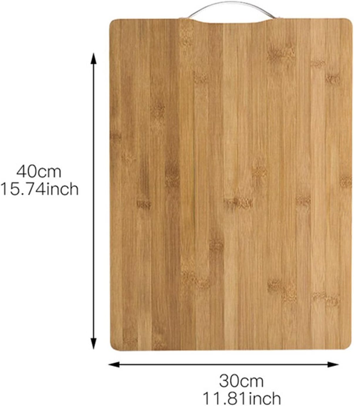 Large Bamboo Cutting Board 40×30cm – Extra Thick, Non-Slip with Handle