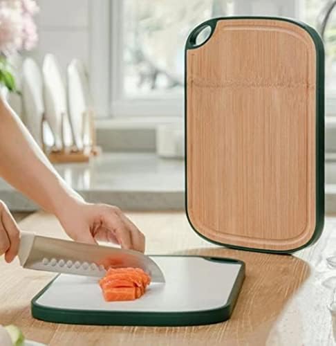 Large Bamboo & PP Reversible Cutting Board with Juice Groove 15.9"x11"