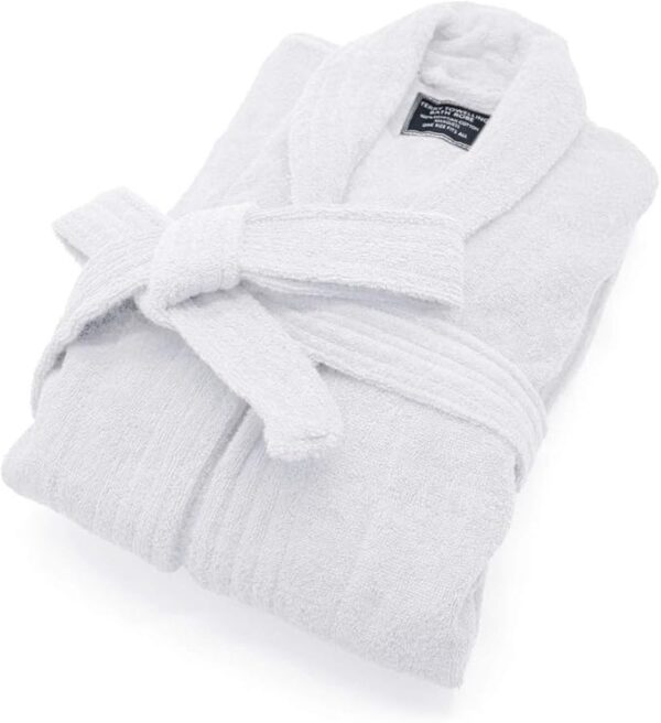 BARIS 100% Cotton Terry Bath Robe, Men and Women,Soft & Warm Fleece Home Bathrobe, Sleepwear Loungewear, One Size Fits All